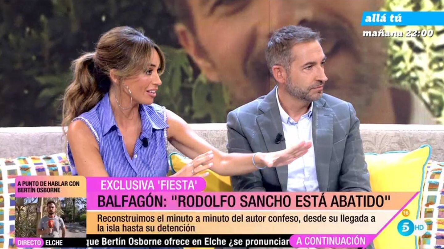 María Verdoy y Frank Blanco, presentadores de 'Fiesta'. (Mediaset)