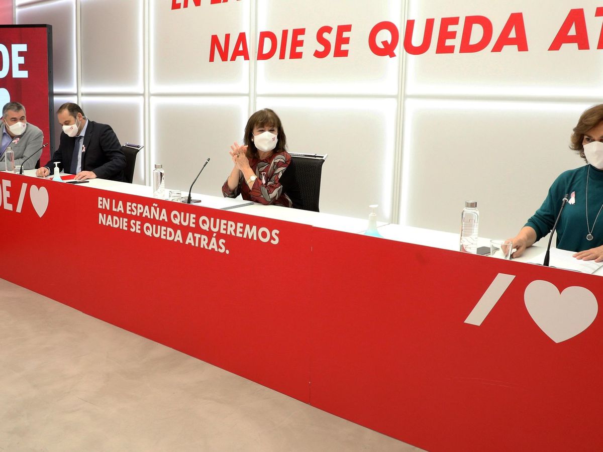 Foto: Ejecutiva federal del PSOE celebrada este lunes en la sede del partido, en Madrid. (EFE)