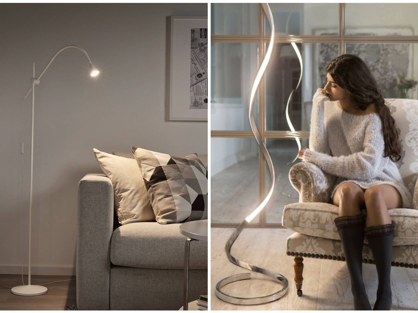 Lámparas de Ikea y Leroy Merlín. (Cortesía)
