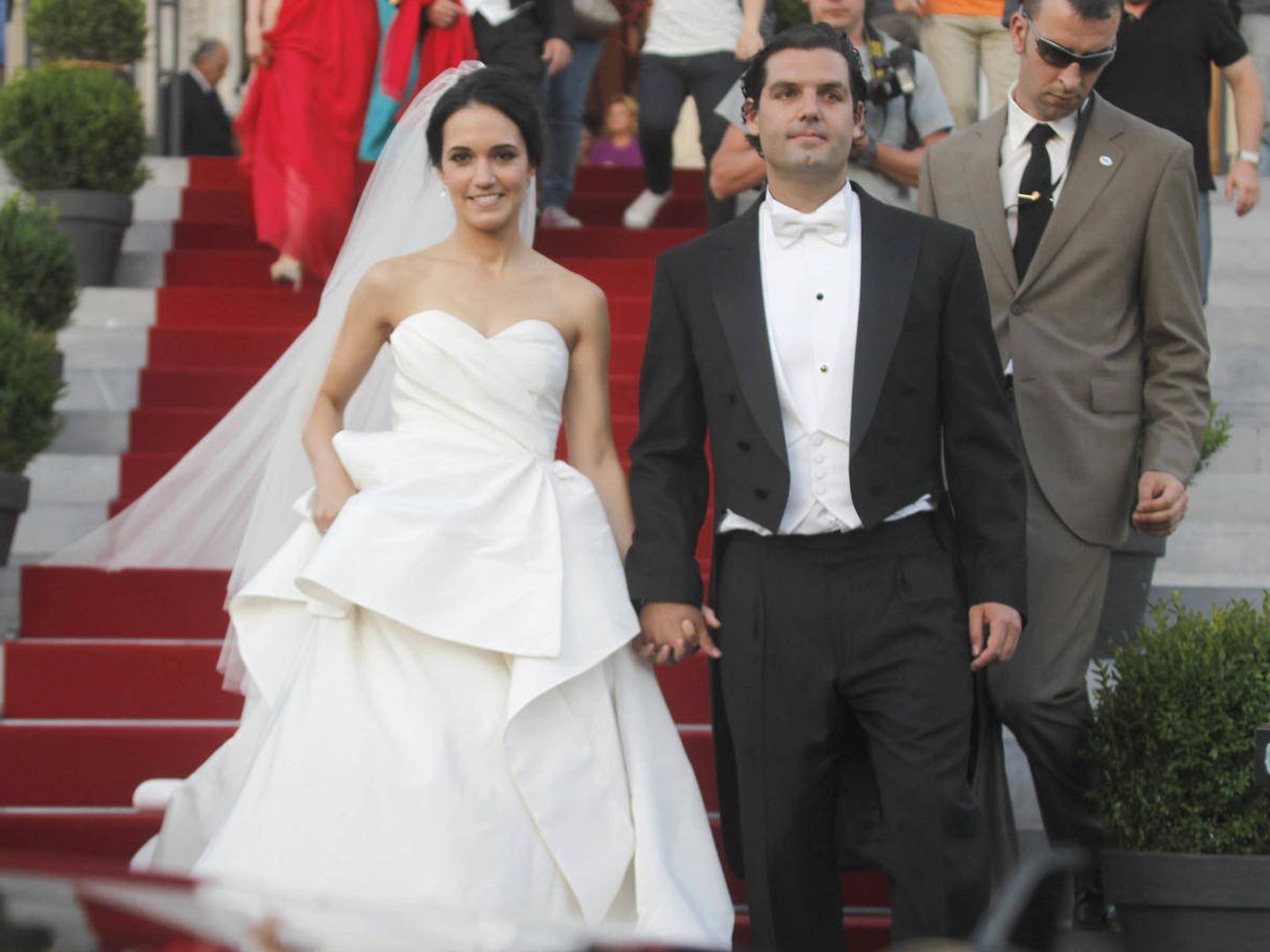 Alejandro Bentancourt, el día de su boda con Andreína Rojas en la iglesia de Los Jerónimos de Madrid.