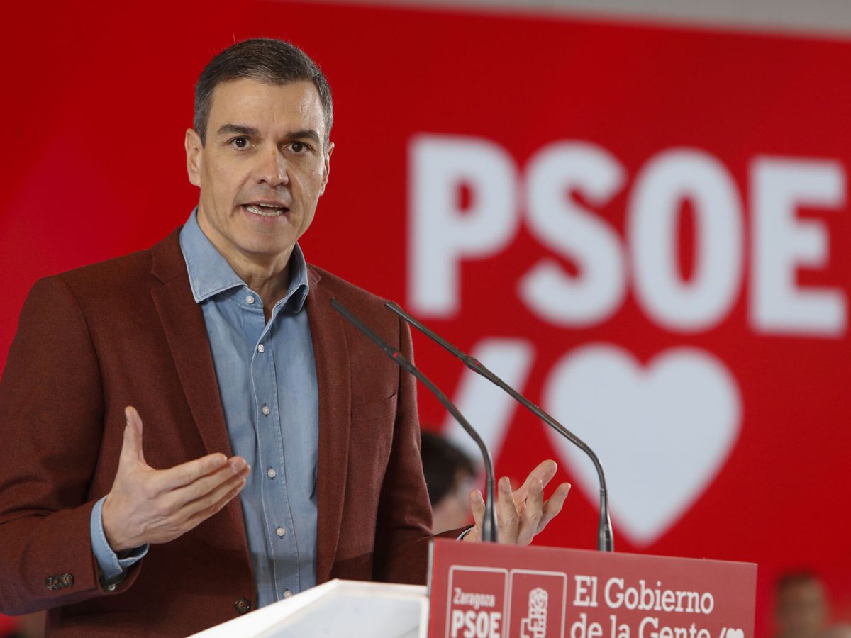Foto: Pedro Sánchez, en el acto del PSOE. (EFE/Javier Belver)