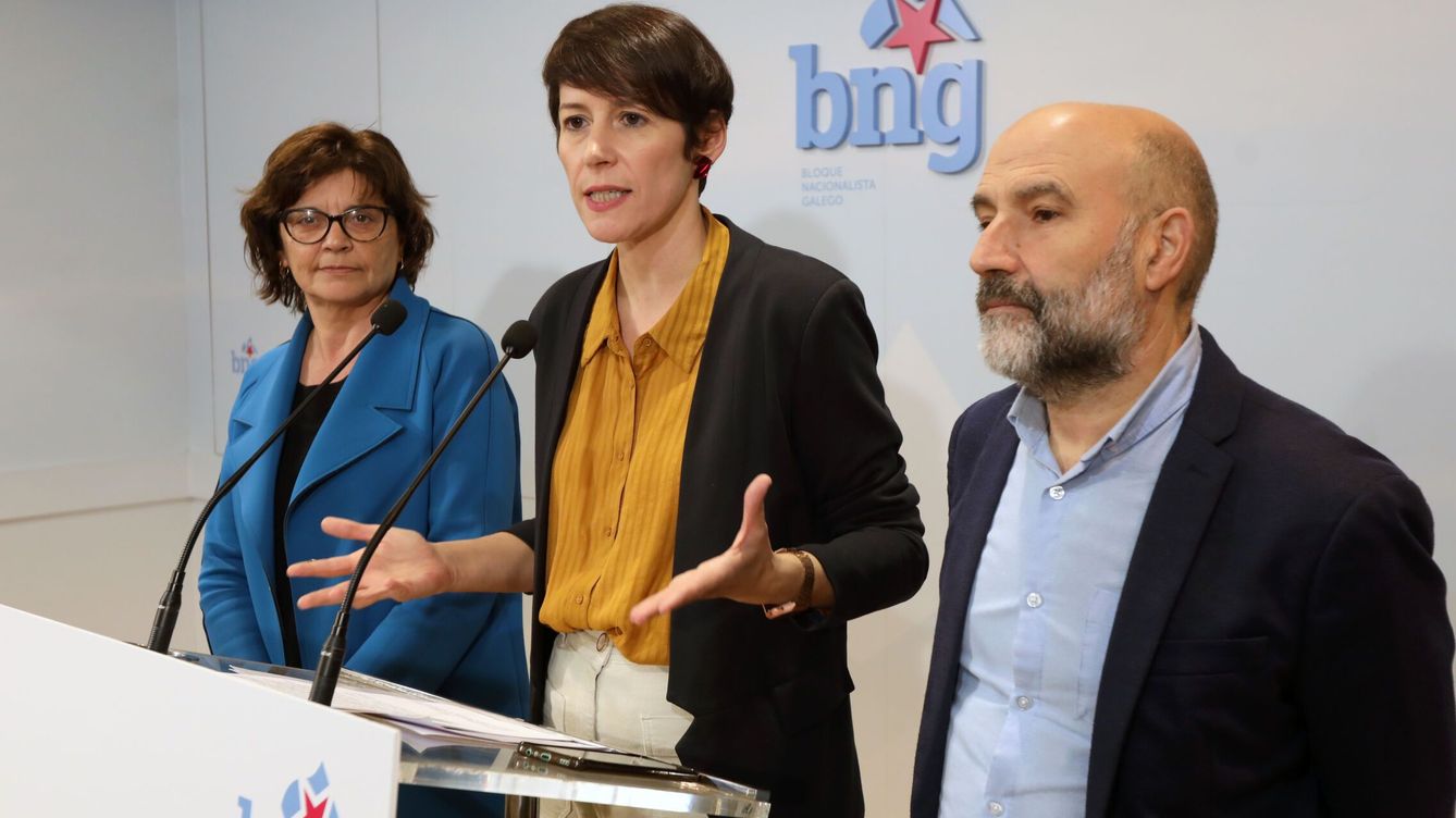 Foto: Rueda de prensa de BNG tras el acuerdo alcanzado con el PSOE. (EFE/Xoán Rey)