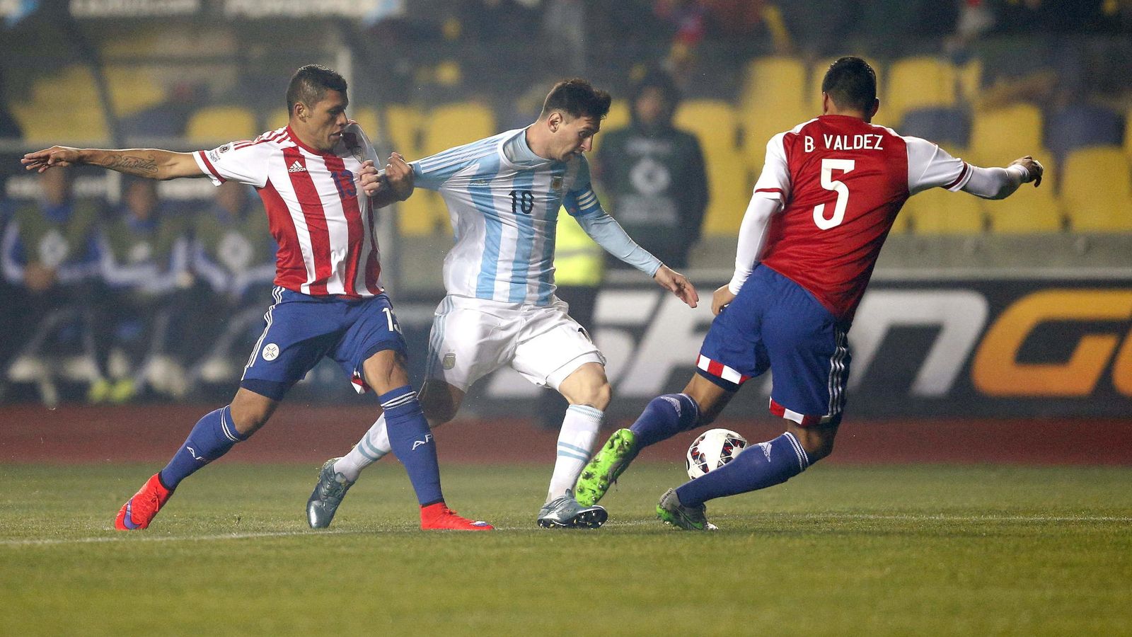 Foto: Messi brilló en el partido jugado en Concepción (Efe)
