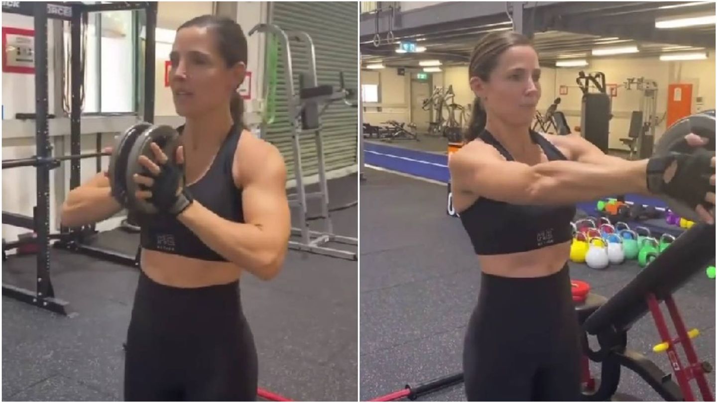 Elsa Pataky comparte su entrenamiento de brazos en sus stories de Instagram. (Instagram @elsapatakyconfidential)