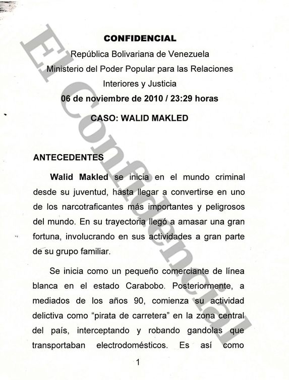 Informe confidencial sobre Walid Makled
