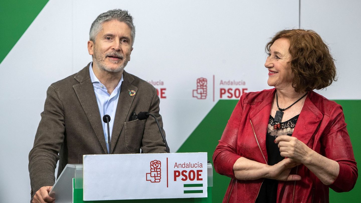 El ministro Marlaska y María Jesús Castro. (EFE)