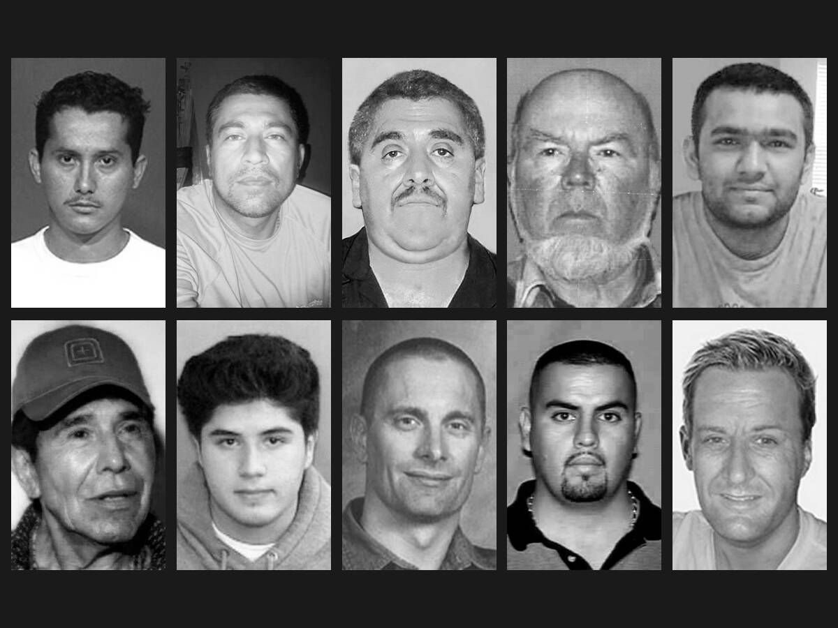 Foto: Los 10 fugitivos más buscados por el FBI. (EC Diseño)