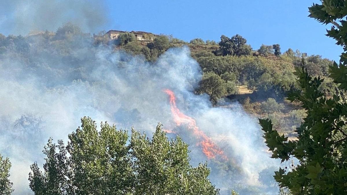 Declarado un incendio forestal en Pinos Genil (Granada) con más de un centenar de efectivos