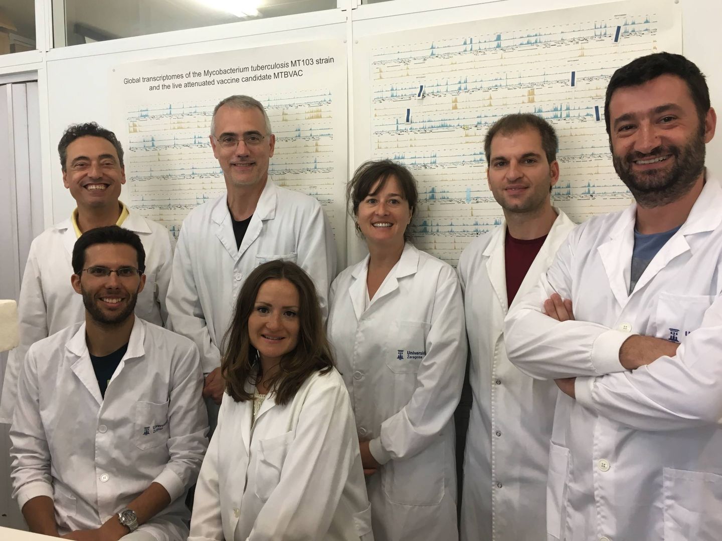 El equipo que trabaja en la vacuna de la Universidad de Zaragoza. (Unizar)
