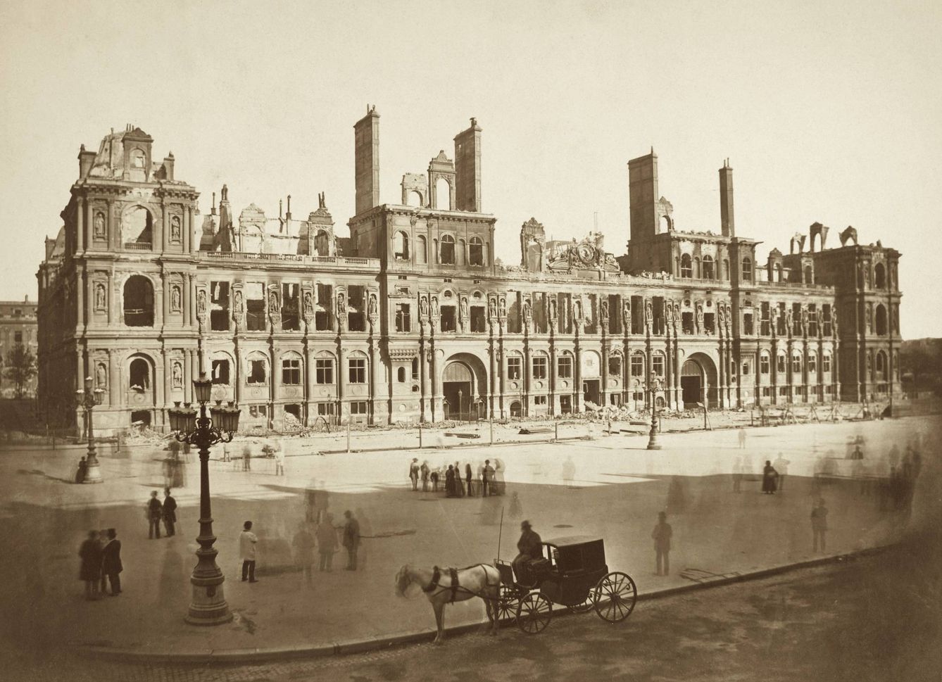 El Hotel de Ville de París, en la época de la comuna
