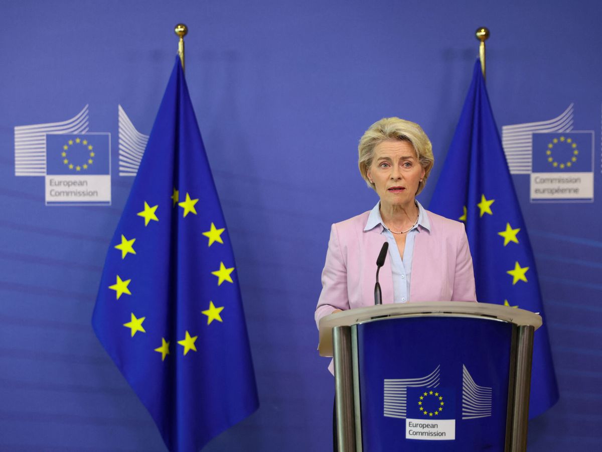 Foto: Von der Leyen, presidenta de la Comisión Europea. (Reuters/Johanna Geron)