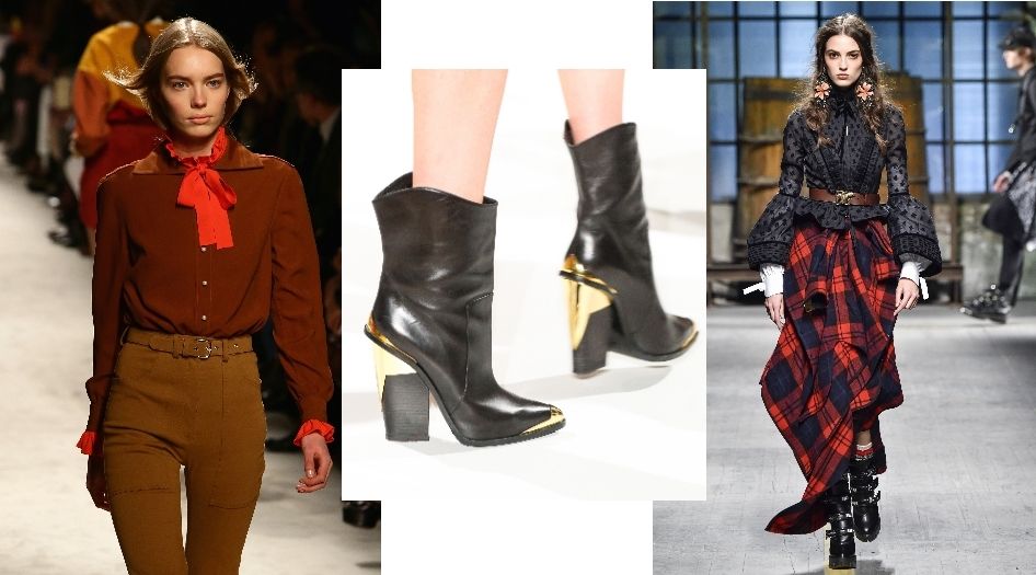 Desfile de Dsquared2, botas de Versace y modelo de Etro. 