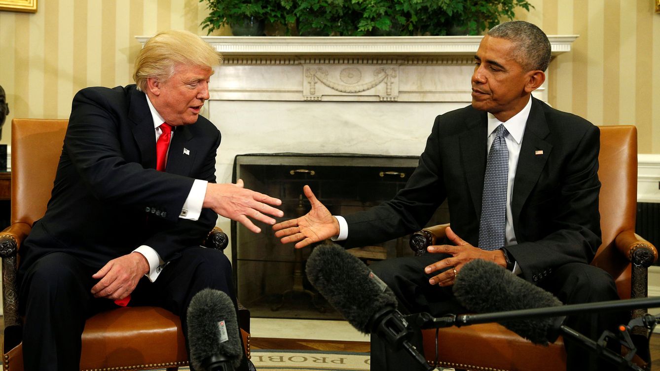 Foto: Donald Trump y Barack Obama durante su encuentro en la Casa Blanca. (Reuters)