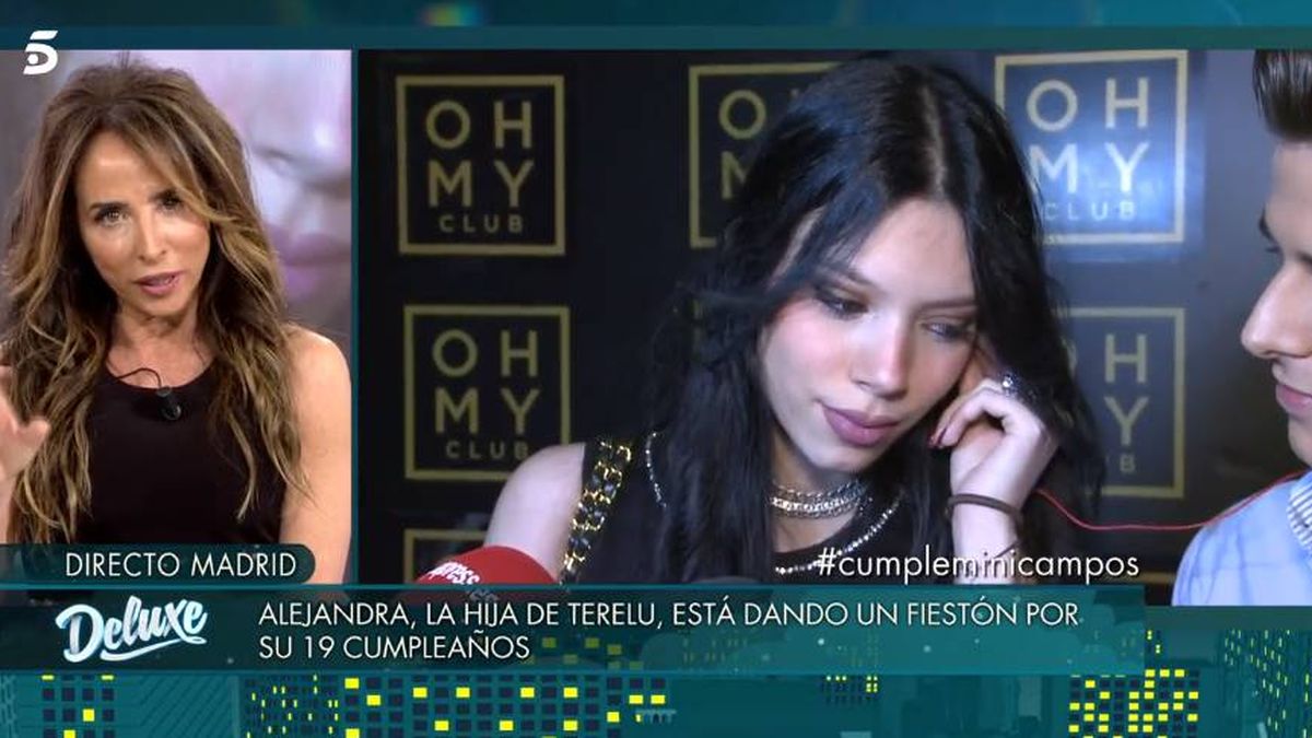 La hija de Terelu Campos, Alejandra, eclipsa el 'Deluxe' de Tejado para hablar de su boda