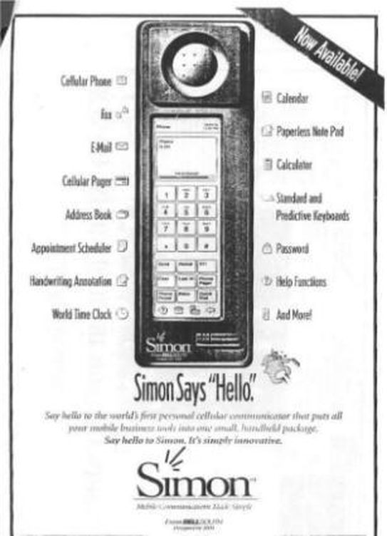 Anuncio de IBM Simon, el primer 'smartphone'