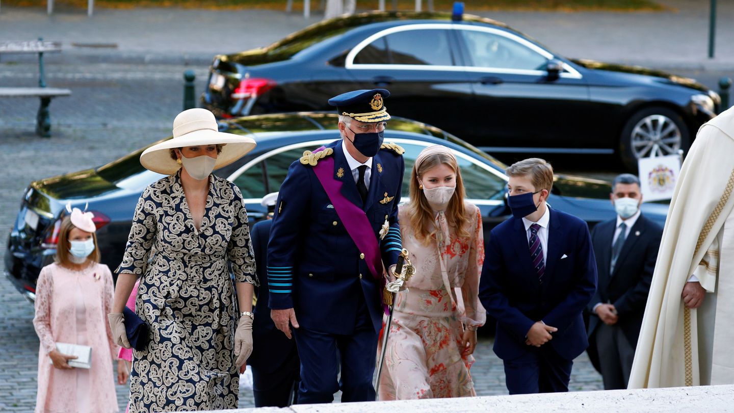La familia real de Bélgica, en su Día Nacional. (Reuters)
