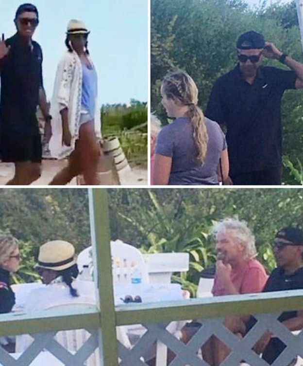 Foto: El matrimonio Obama disfrutando de sus vacaciones en isla Mosquito