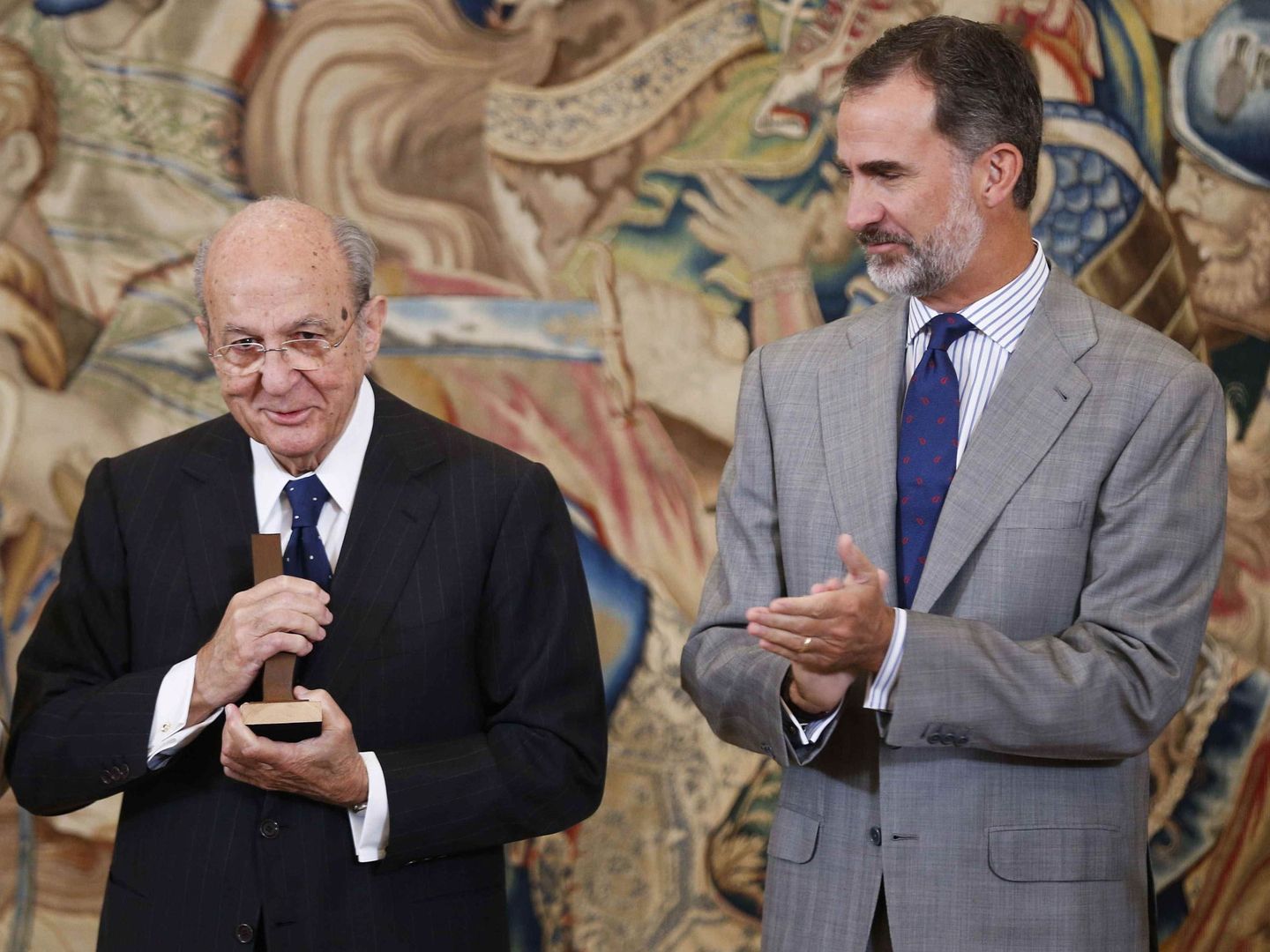 Plácido Arango, en un acto con Felipe VI. (EFE)
