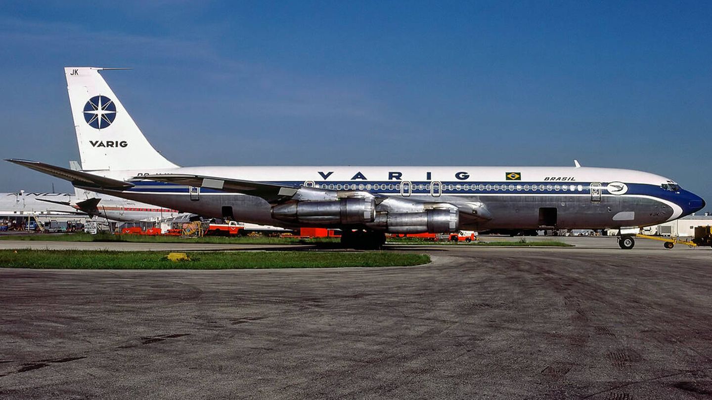 Varig Boeing 707-379C, similar al accidentado. (Wikipedia/Perry Hoppe)