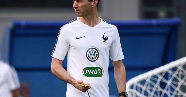 Foto: Grégory Dupont durante un entrenamiento con la Selección de Francia