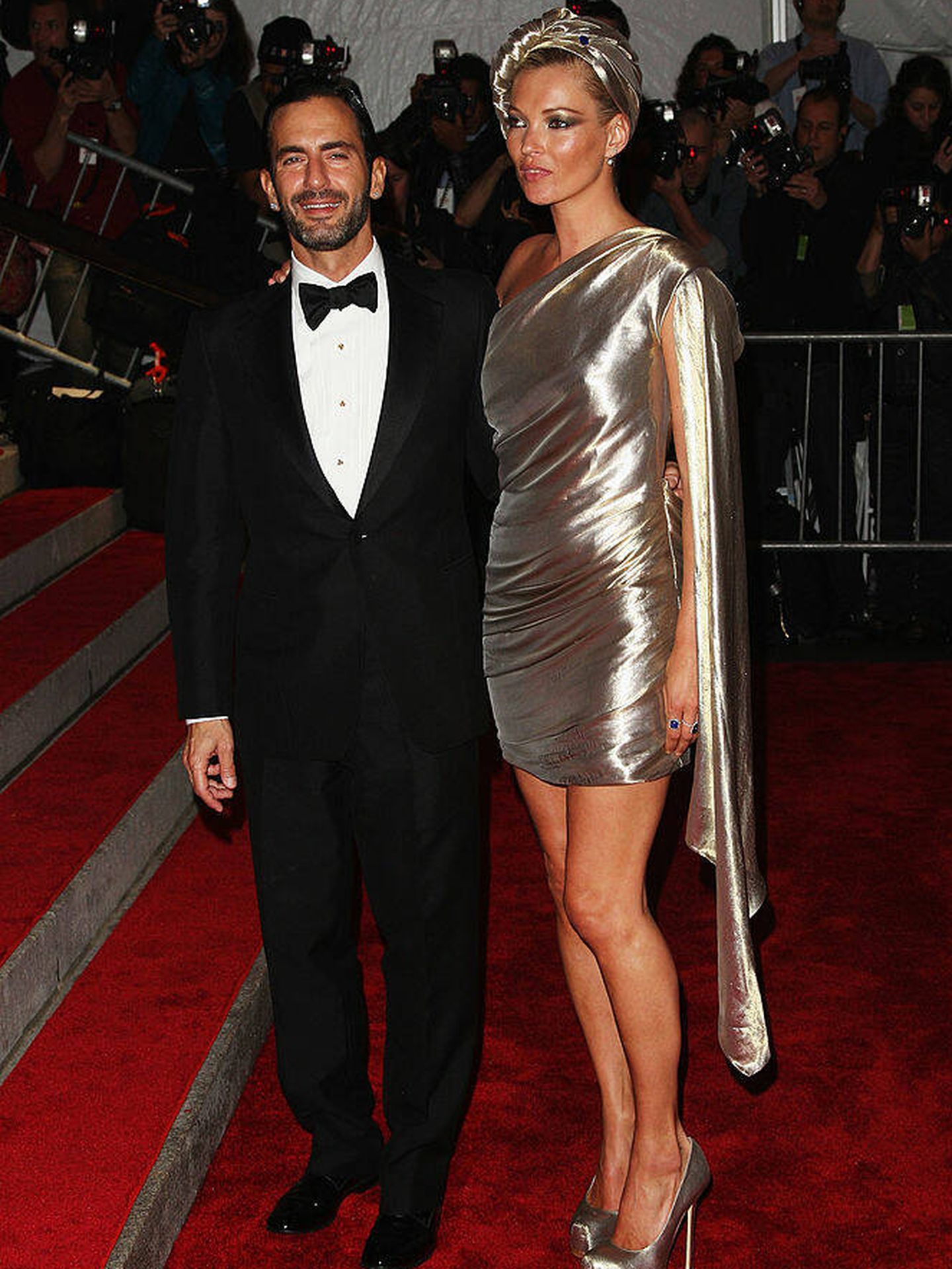 Kate Moss y Marc Jacobs, en la Met Gala  2009. (Getty)