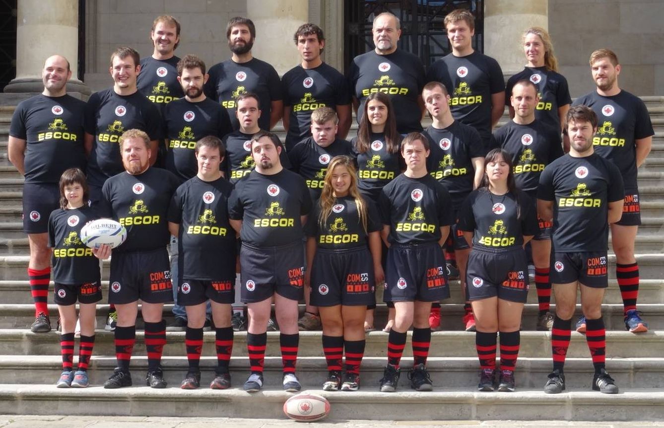 El equipo de rugby inclusivo del ESCOR Gaztedi (Foto: ESCOR Gaztedi)