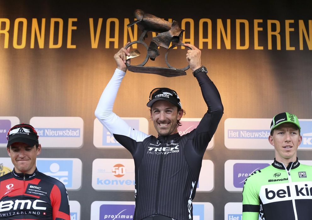 Foto: Cancellara se lleva el Tour de Flandes (Reuters).