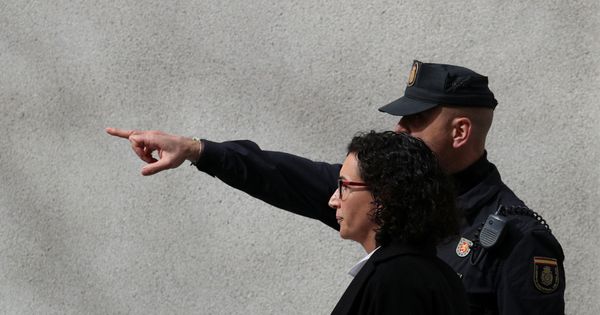 Foto: Marta Rovira en el Supremo. (Reuters)