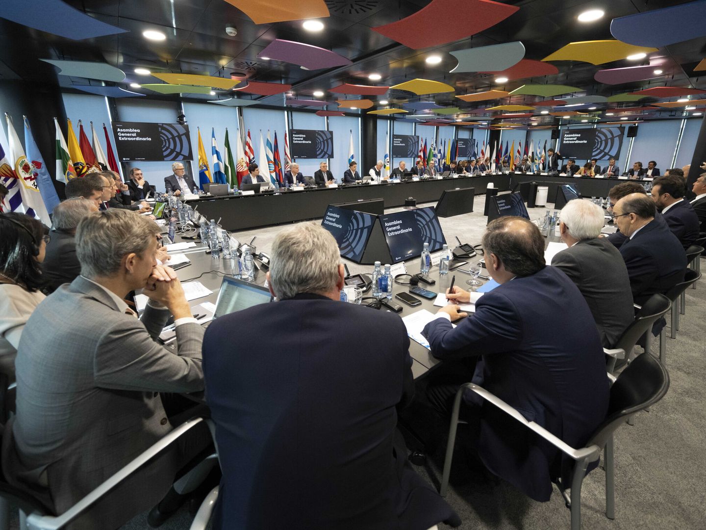 Imagen de la Asamblea General Extraordinaria de LaLiga. (EFE/LaLiga) 