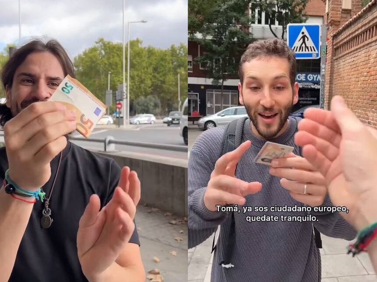 Foto: Unos argentinos parodian cómo es llegar a vivir a España: "Ya eres ciudadano europeo, quédate tranquilo" (Instagram/@darioorsi/@joaquin__castellano)