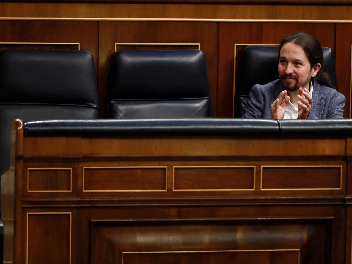 Foto: Pablo Iglesias en el Congreso de los Diputados. (EFE)