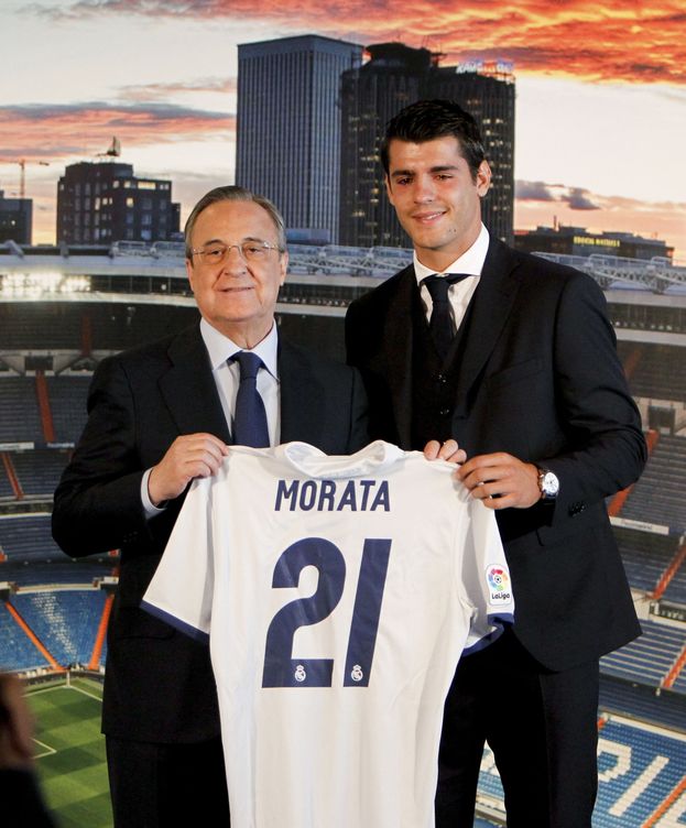Foto: Presentación de Álvaro Morata como jugador del Real Madrid. (EFE)