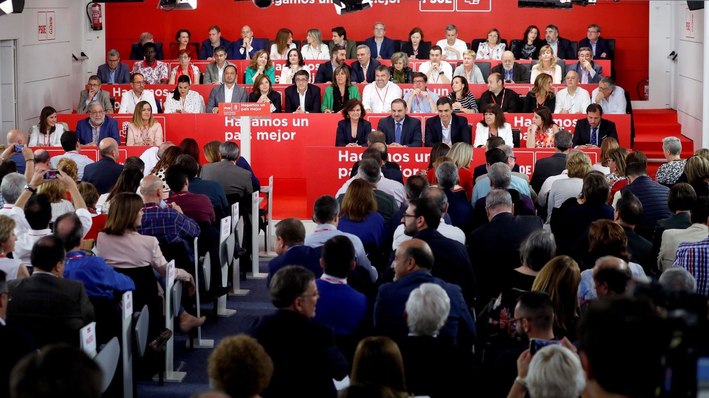 Vista general del comité federal del PSOE, este 28 de mayo en Ferraz. (EFE)
