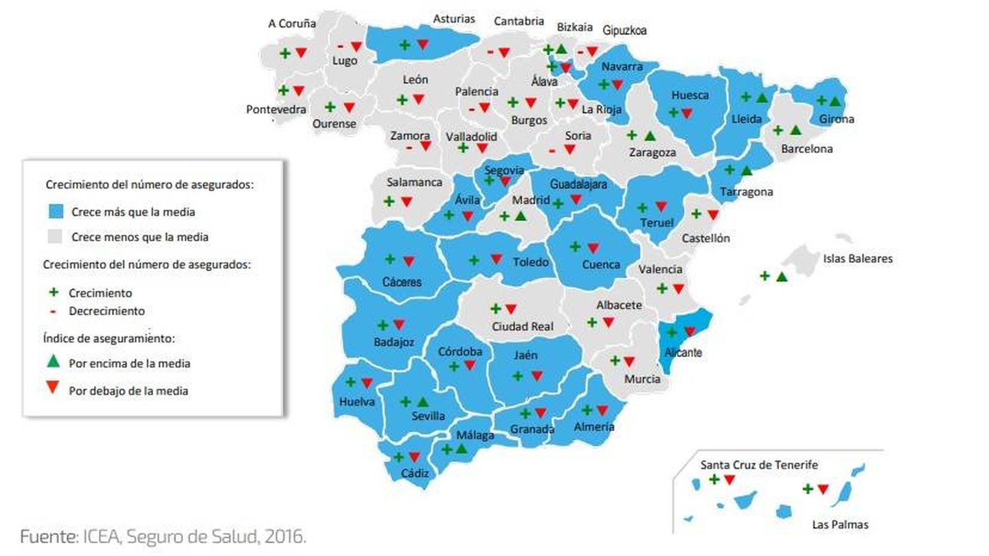 Aumento de las pólizas en España. (IDIS)