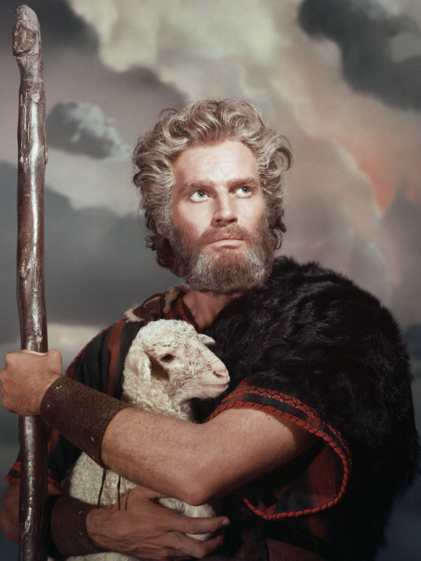 Heston como Moisés en 'Los diez mandamientos'. (CP)