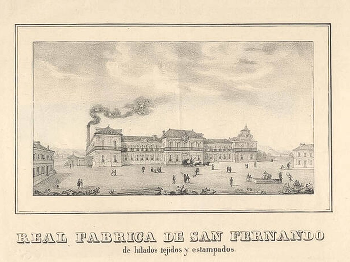 Litografía de la Real Fábrica de Paños de San Fernando. (Ayuntamiento de San Fernando)