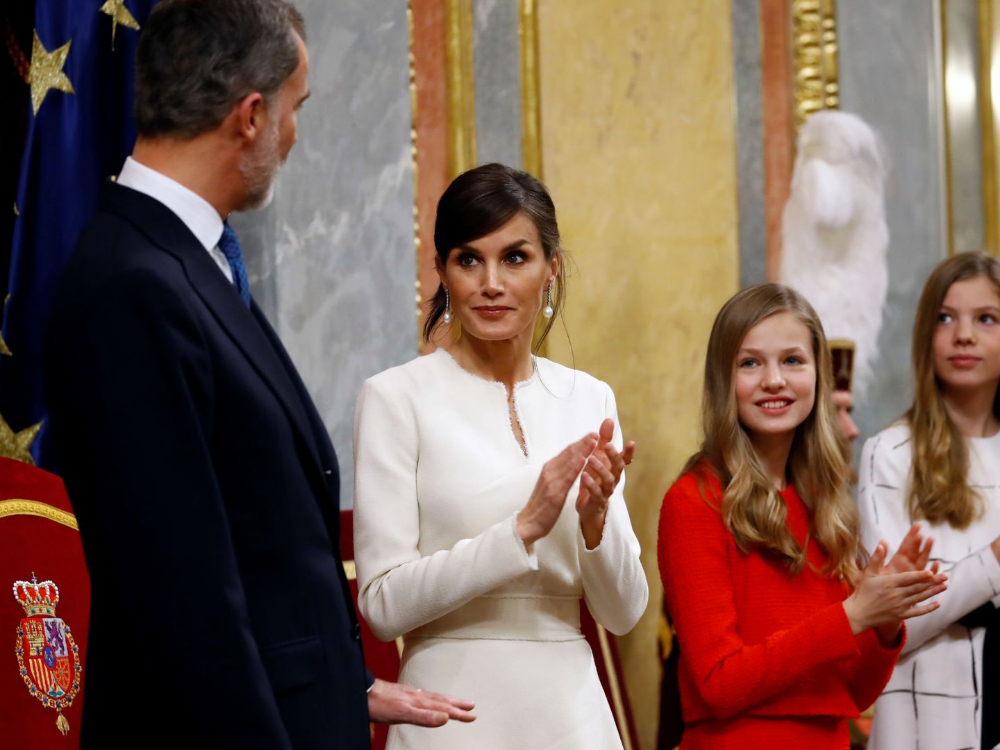 Los Reyes y sus hijas. (Reuters)
