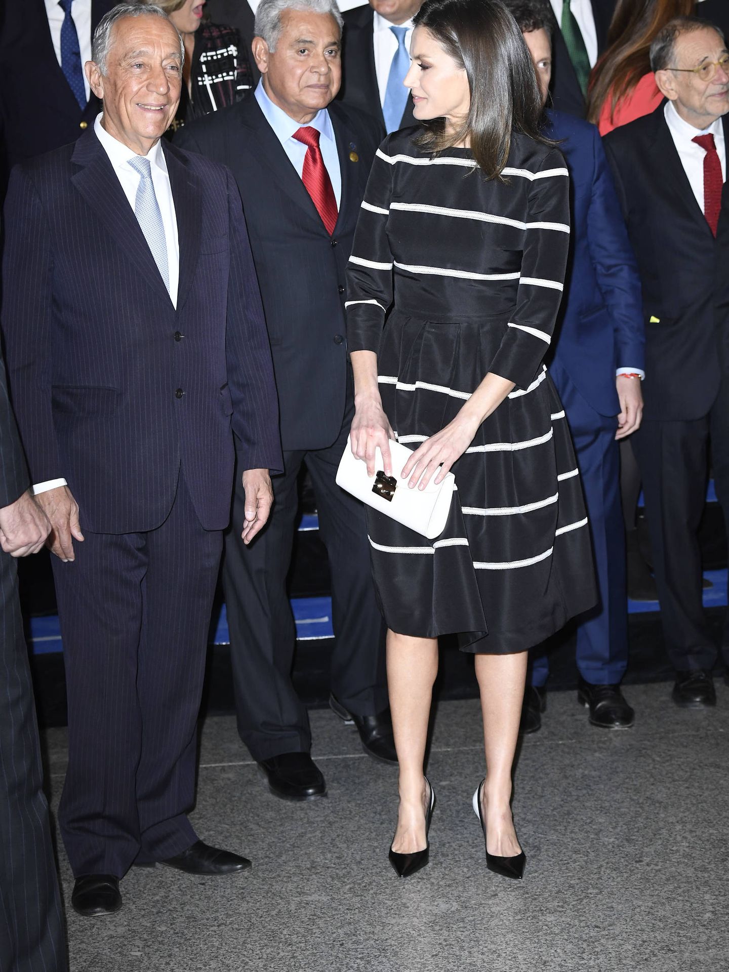  Letizia junto al presidente luso, que también ha estado presente. (Limited Pictures)