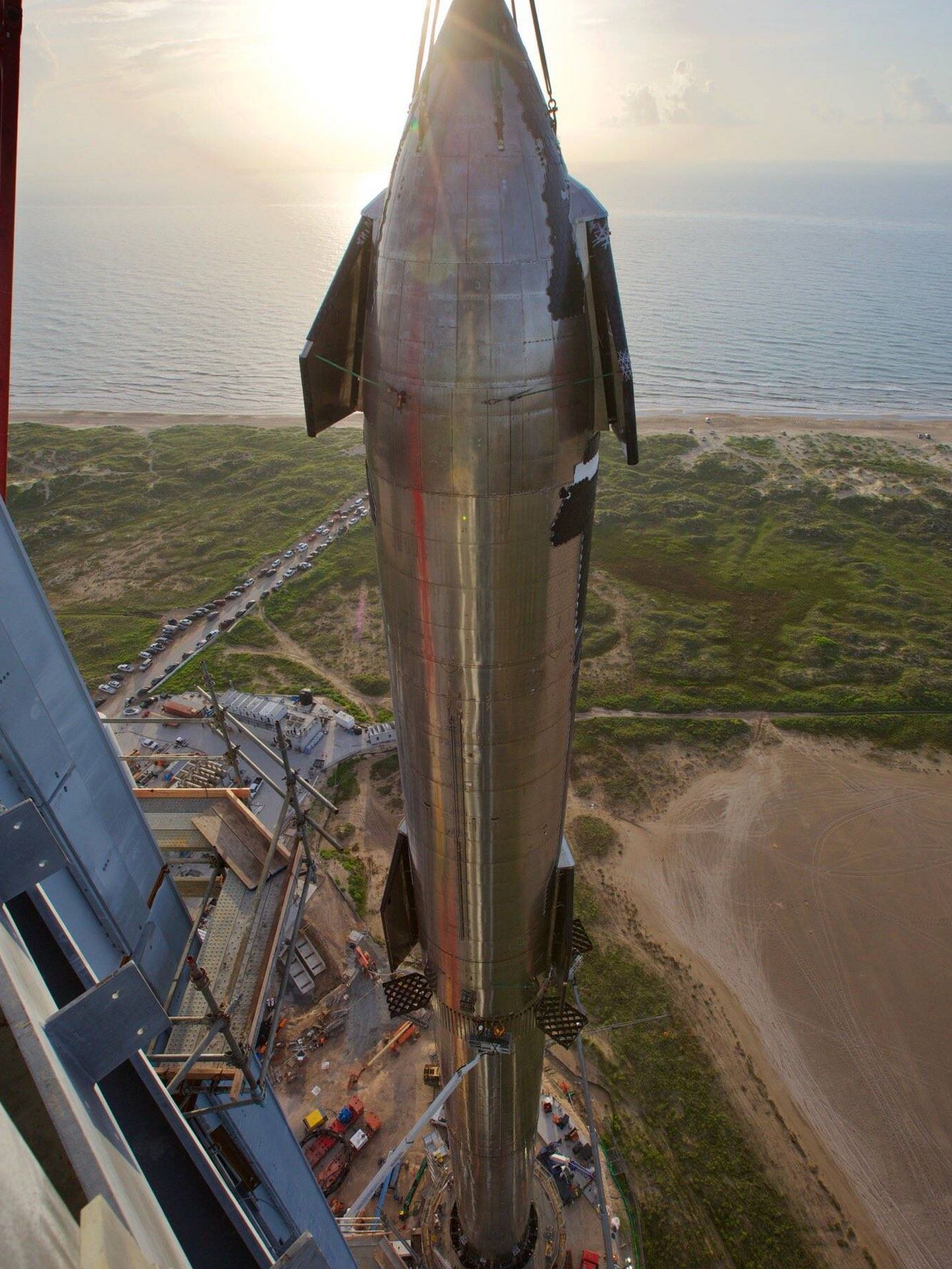 El ensamblaje de Starship y Super Heavy Booster. (SpaceX)