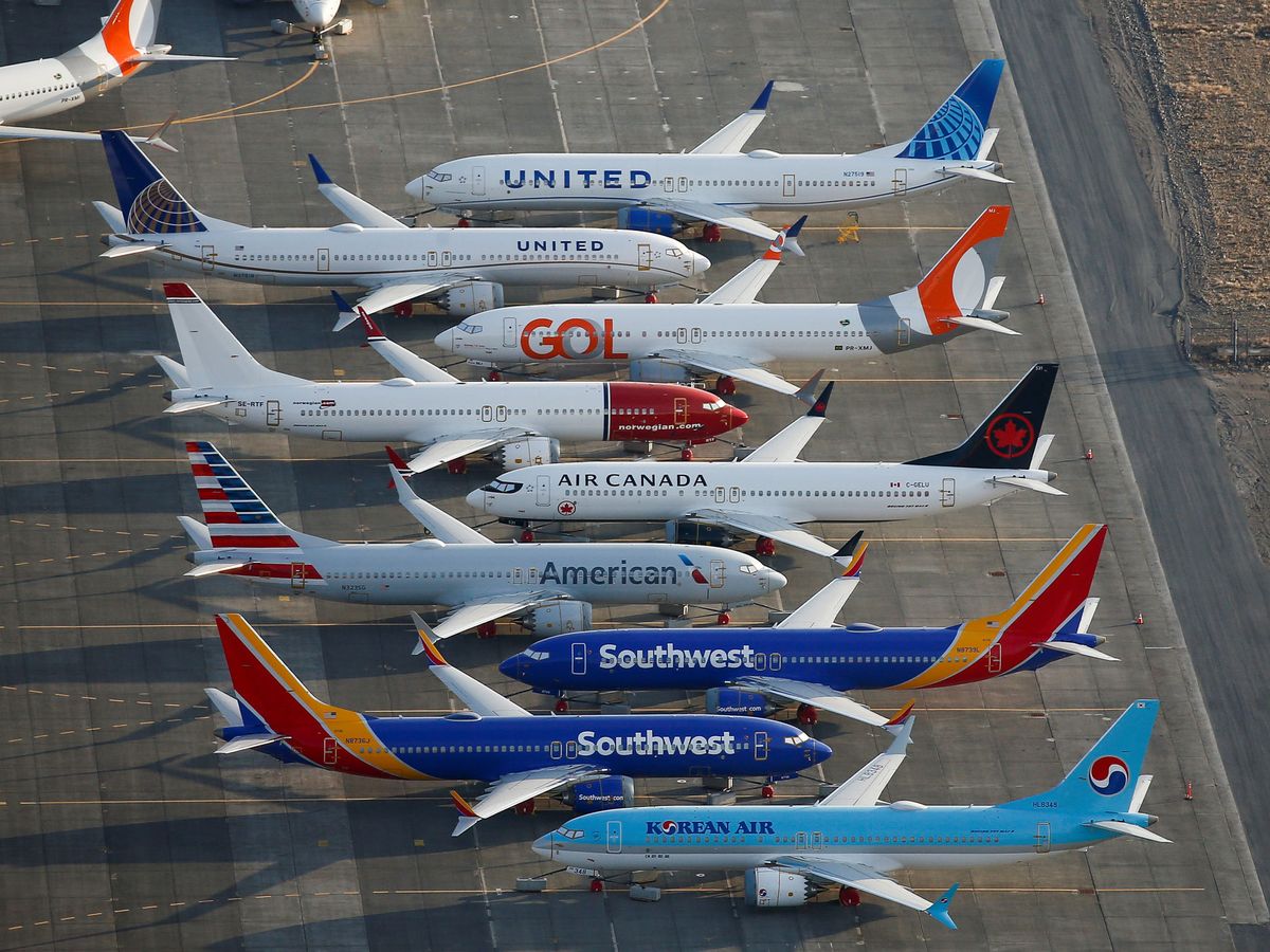 Foto: Distintos modelos de 737 MAX. (Reuters)