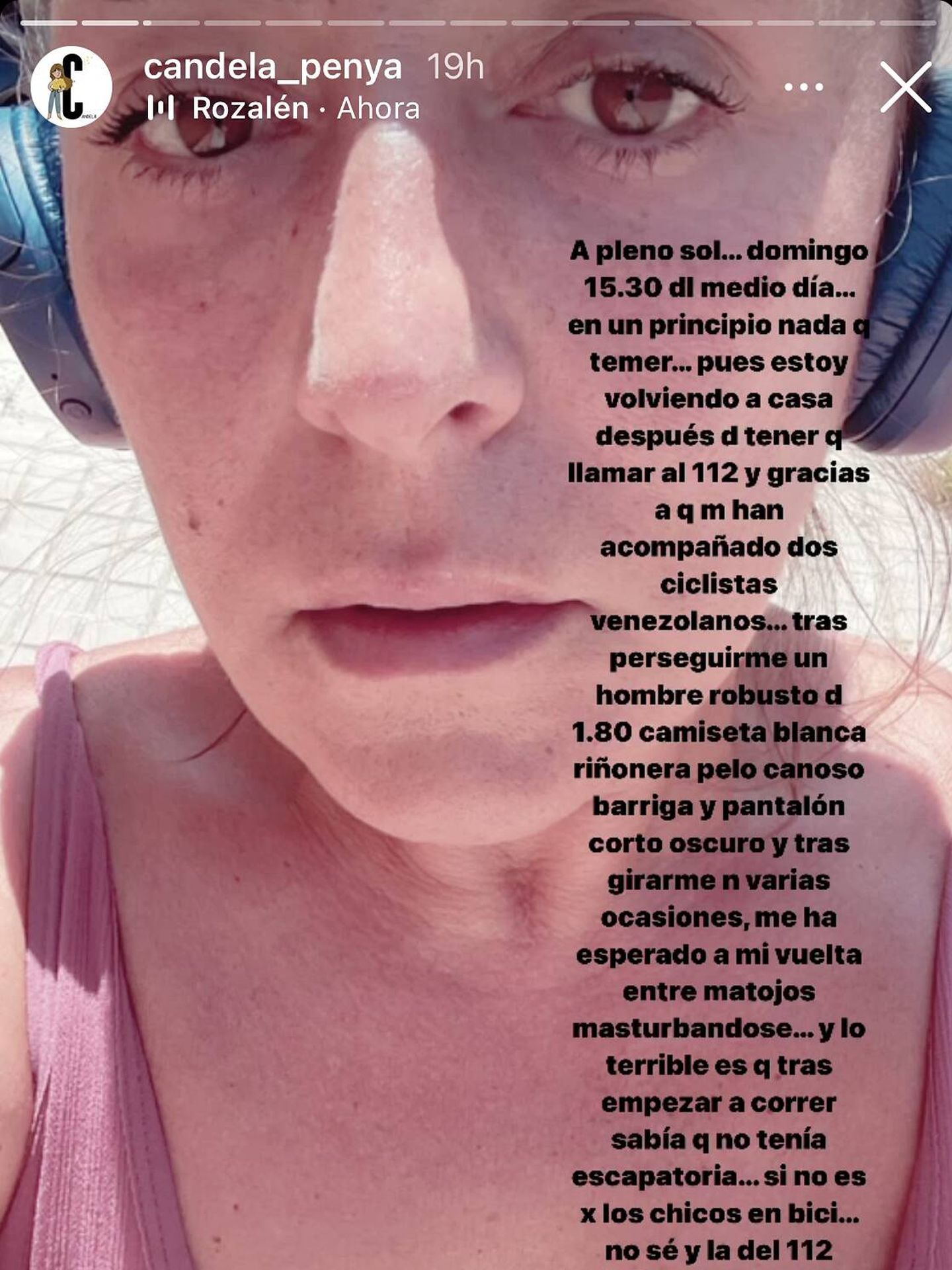 Captura del Instagram de Candela Peña.