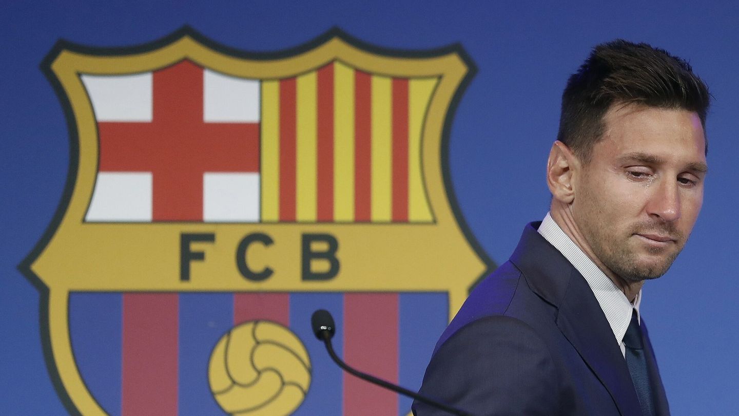 Leo Messi, en su despedida del Barcelona. (Reuters)