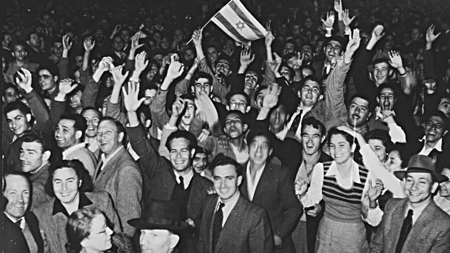 Celebración judía en Jerusalén,1947.