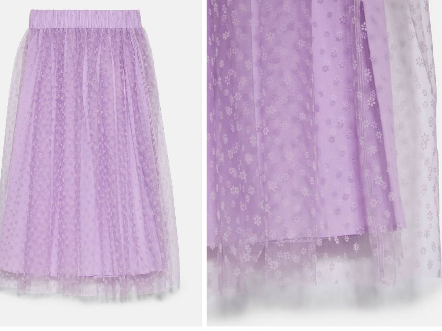 Nueva falda con inspiración Hollywood en Zara. (Cortesía)