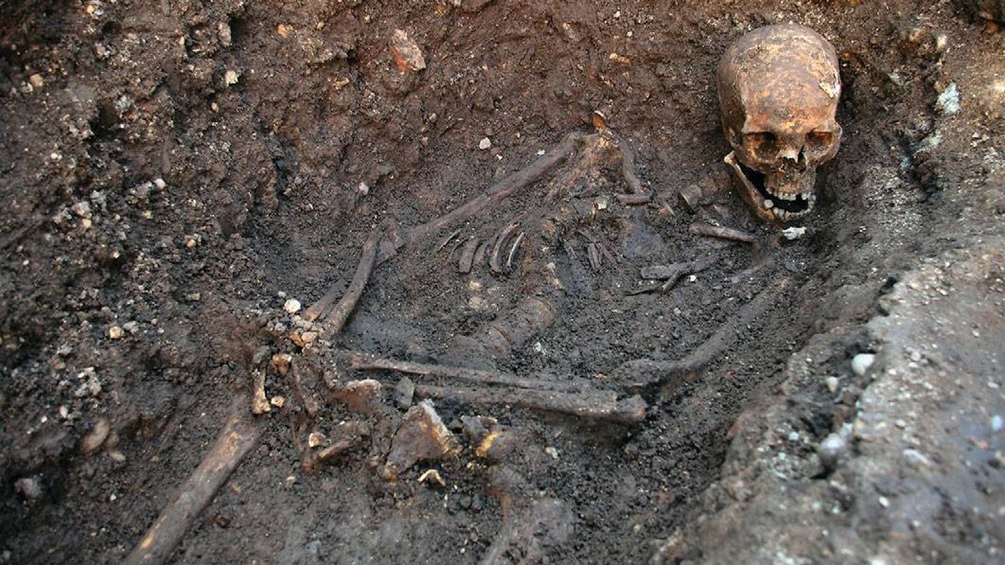 Los restos de Ricardo III, tal y como los encontraron en 2012. (CC/Wikimedia Commons)