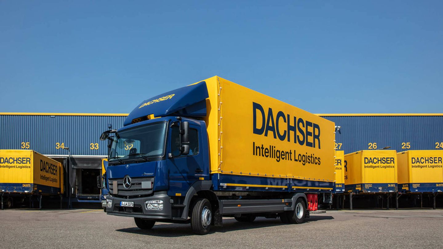 Camiones de la empresa Dachser. (Cedida)