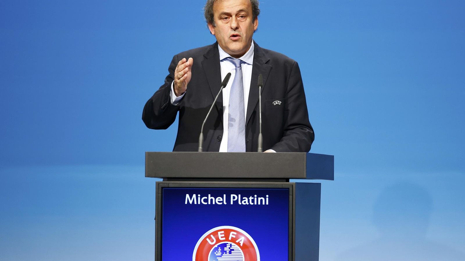 Foto: Michel Plantini, elegido por tercer vez como presidente de la UEFA.