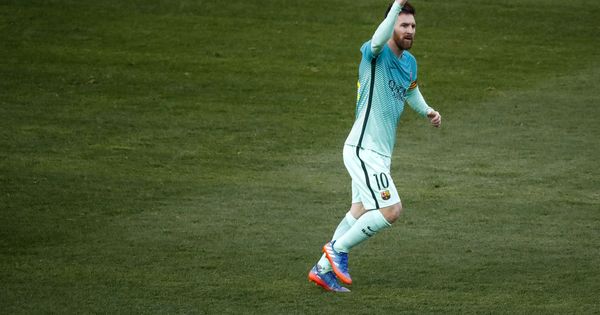 Foto: Leo Messi celebrando su gol.