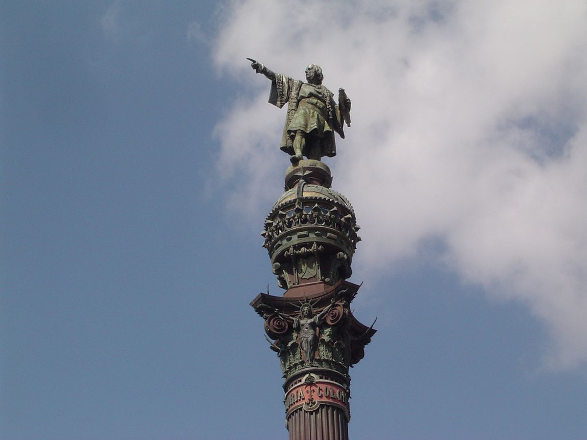 Foto: Estatua de Colón en Barcelona. 