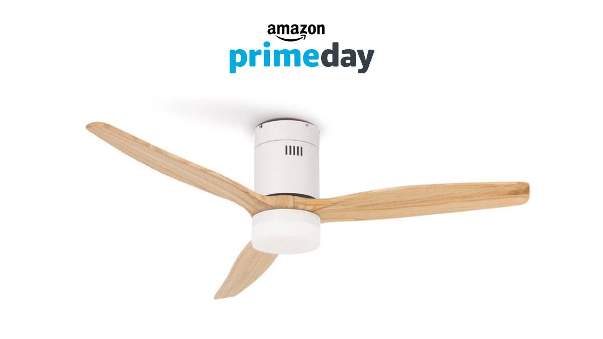 Ventilador de techo con luz y mando de Create: precio irresistible solo en el Prime Day